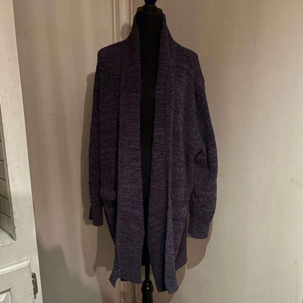 Barefoot Dreams CozyChic Gray Cardigan XL